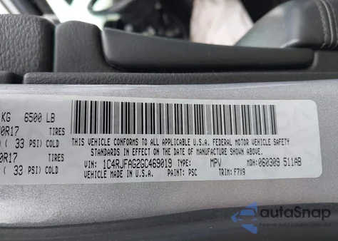 2016 Jeep Grand Cherokee Laredo from USA, damaged, VIN 1C4RJFAG2GC469019